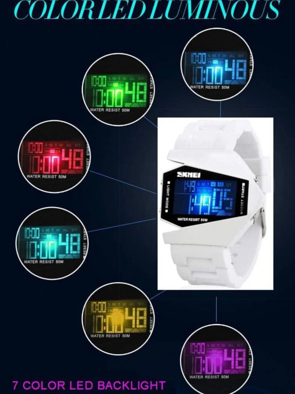 Men's Digital Military Sports Watch - Waterproof LED Airplane Design, Stylish